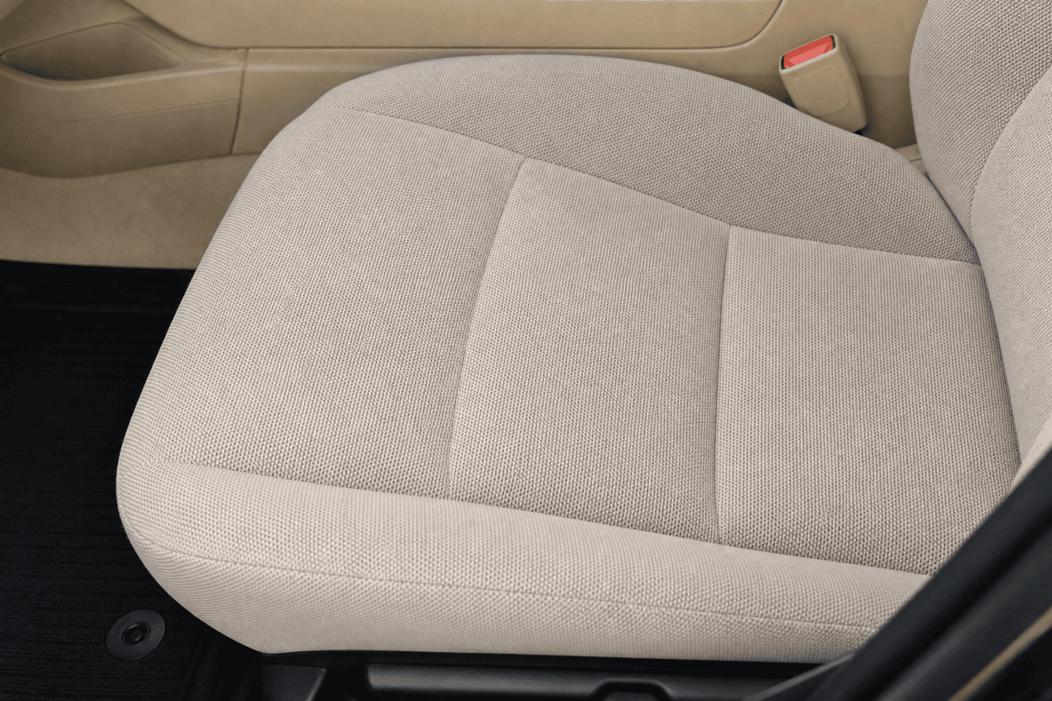 After stain extraction — clean cloth seats